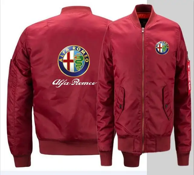 Высококачественная куртка-бомбер Alpha alfa romeo flight Зимняя Толстая Теплая мужская