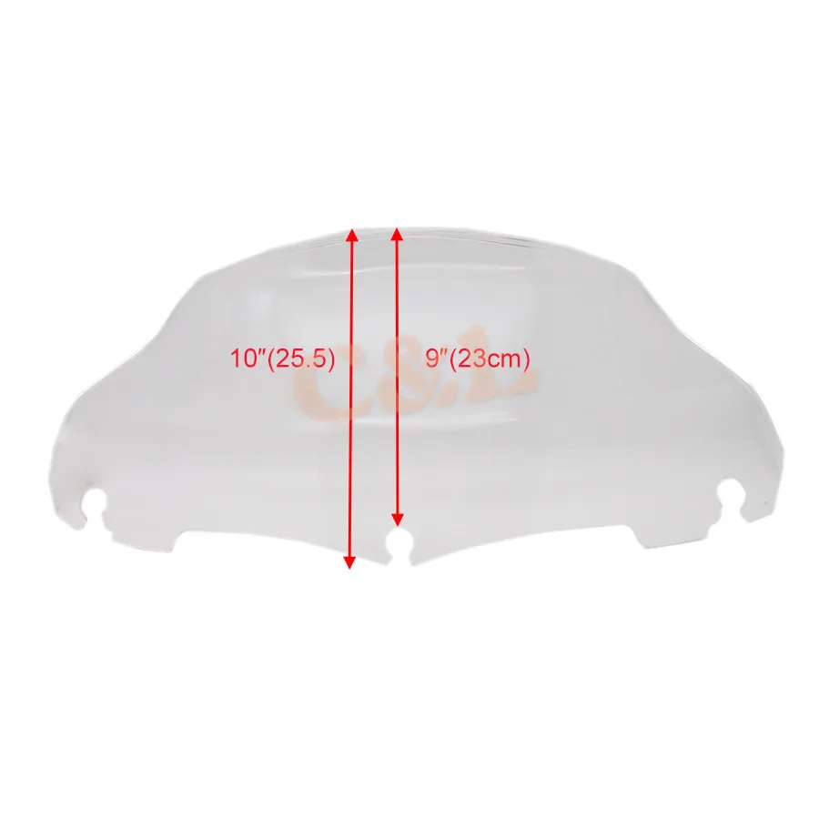 Прозрачное лобовое стекло для мотоцикла 9 дюймов волнистое Harley Electra Street Glide FLHX FLHT