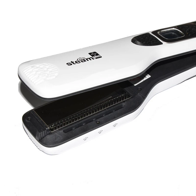 Steam Hair Straightener Brush Titanium Ceramic Flat Iron Professional Electric Comb Fast Pod Eu P | Красота и здоровье