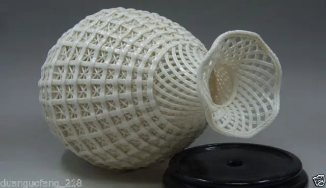 Китайская коллекция искусственная кожа ваза и основание | Дом сад