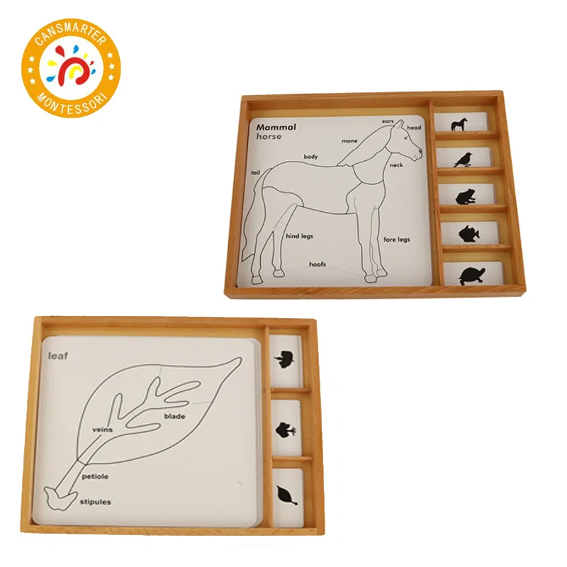 

Baby Toys Montessori Material Wooden Toy Botany and Animal Puzzle Activity Set Biology Early Education Toys for Children