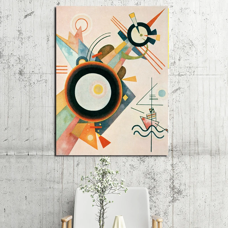 Василий кандинскис изображение со стрелой стены искусства холст абстрактные