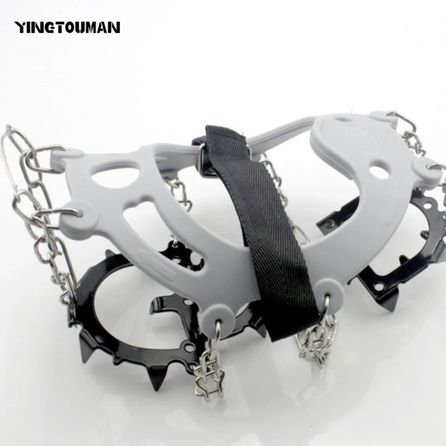 

YINGTOUMAN 12-teeth Universal Ice Non Slip Snow Shoe Spikes Grips Cleats Crampons Climbing Safety Tool Anti Slip Shoes Cover