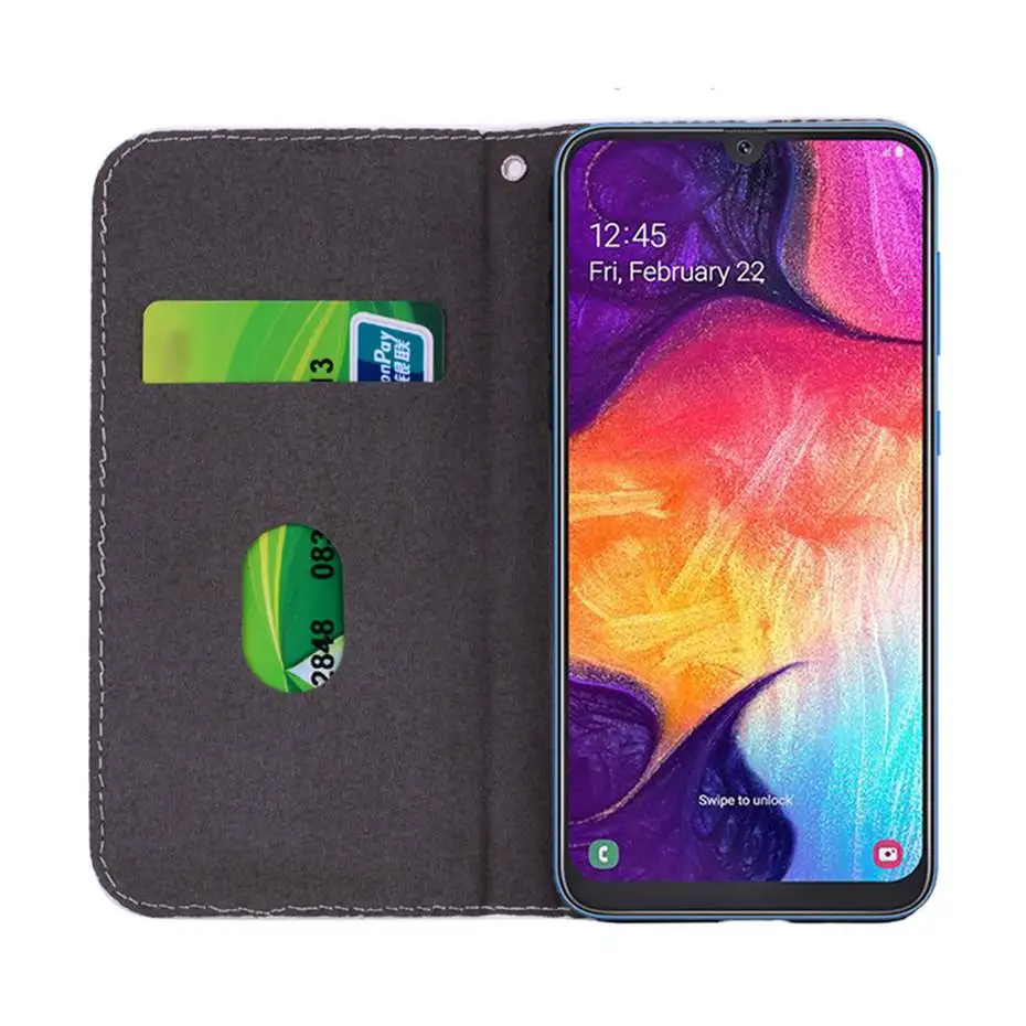 Glittering PU Leather Flip Case for Samsung Galaxy A10 A20 A30 A50 Phone Cover A50S A20S A10S M10 M20 M30 S | Мобильные телефоны и