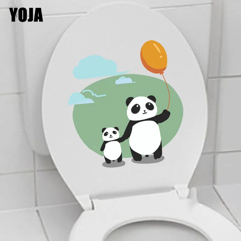 YOJA 23 3X25 см Семейные панды настенные стикеры домашний декор наклейки для унитаза с