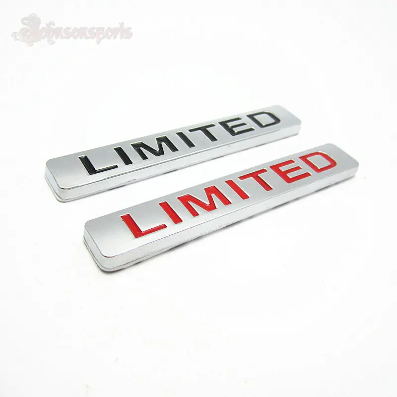 

1 Pcs Red/Black Metal LIMITED Emblem Badge Car Body Side Wing Tailgate Car Stickers Supercharged Car Styling