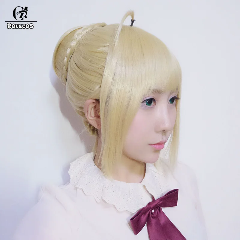 ROLECOS Fate EXTRA Cosplay головной убор Saber Nero для косплея Косплей Средний светлый плетение