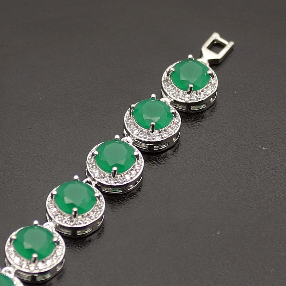 

HERMOSA jewelry New Fashion 925 Sterling Silver Color round Necklace Earrings set ST36