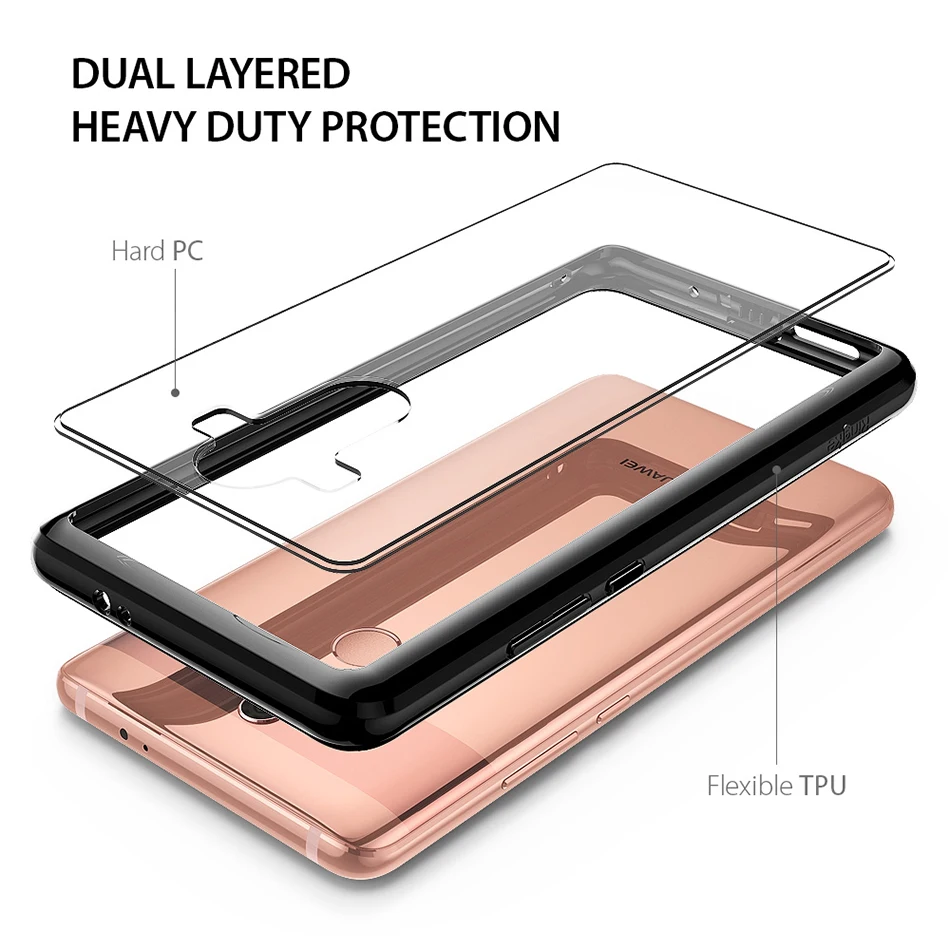 100% Original Ringke Fusion Clear PC Back Flexible TPU Edge Shock Absorption Drop Resistance Case For Huawei Mate 10 Pro |