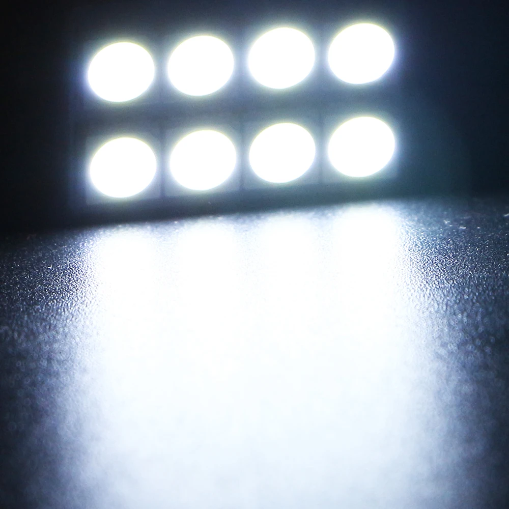 YM E Bright 10 шт. белый 8 SMD 5050 3 Chips LED световая панель Festoon + T10 Адаптеры купольная лампа|t10