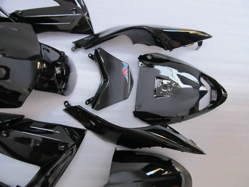Комплект обтекателей 100% подходит для Kawasaki ZX10R 2008 2009 все глянцевые черные запасные