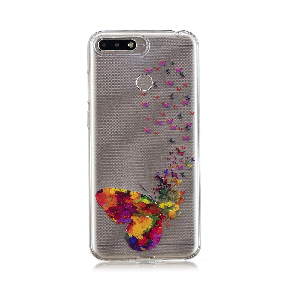 Fashion Woman Pattern Transparen Phone Cases For Mate 10 Lite Pro Coque Huawei P9 P10 P20 Y3 Y5 Y6 2017 Capa |