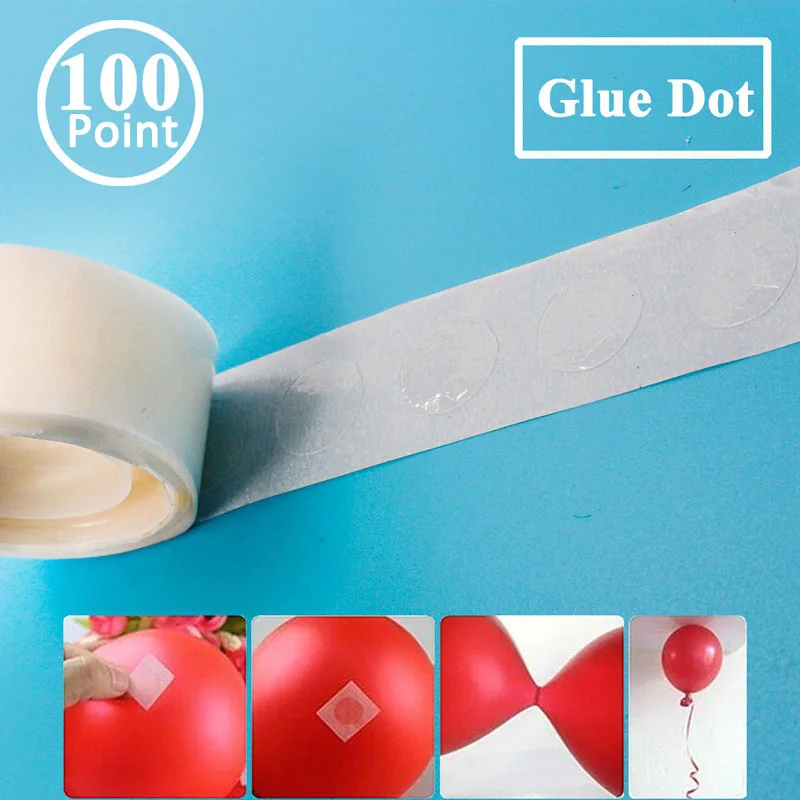 100points glue point Аксессуары для воздушных шаров, цепочка для свадьбы, дня рождения, украшения для девичника, вечерние принадлежности, сделай сам - Цвет: 100points glue point