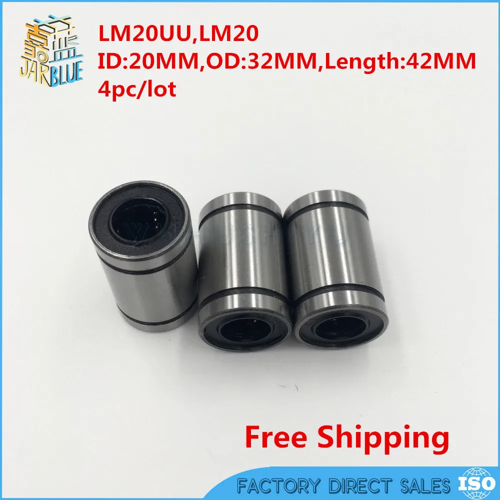 

4 pcs Free shipping LM20UU 20mm Linear Bushing CNC Linear Bearings