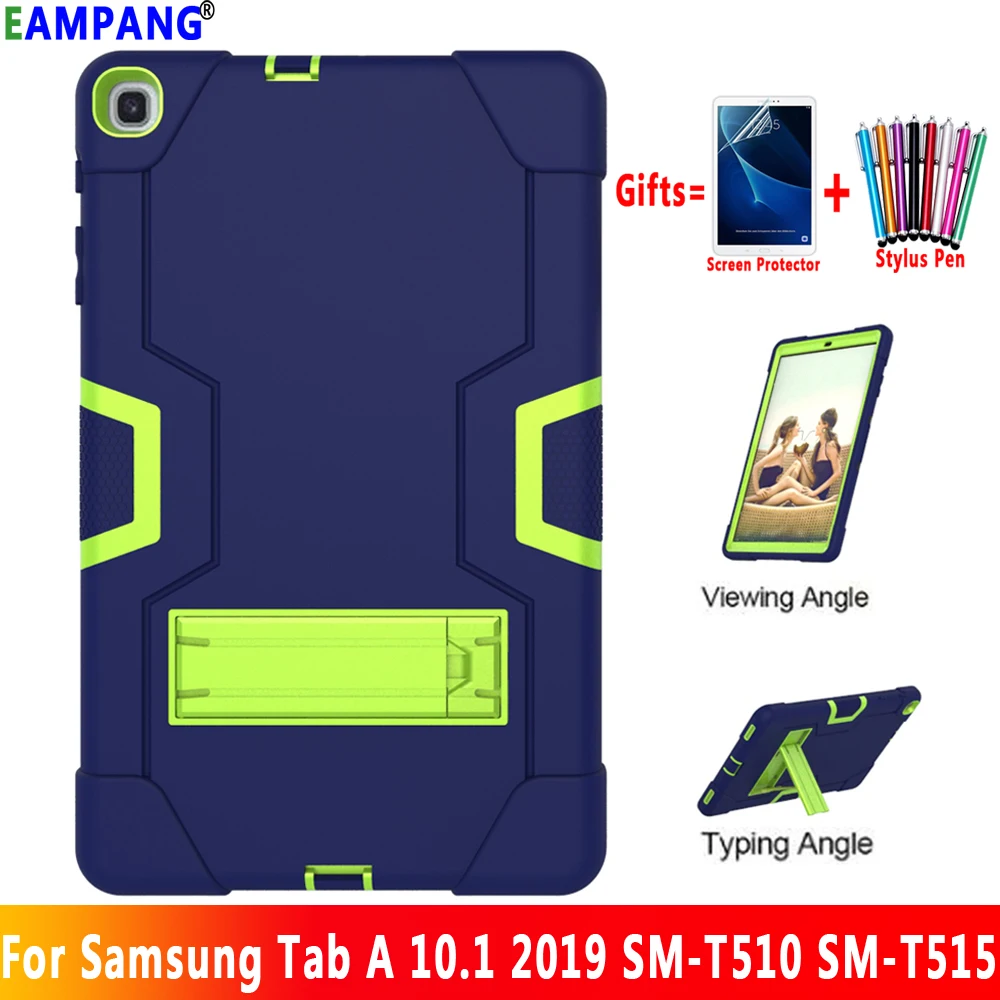 Противоударный силиконовый чехол подставка для Samsung Galaxy Tab A 10 1 2019 T510 T515|Чехлы
