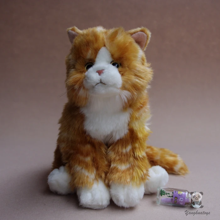 Желтая плюшевая игрушка Tabby Cat игрушечная кукла с животными Подарочные игрушки