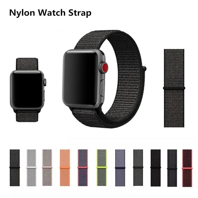 Спортивный ремешок для Apple Watch 42 мм 38 нейлоновый мягкий дышащий с регулируемой