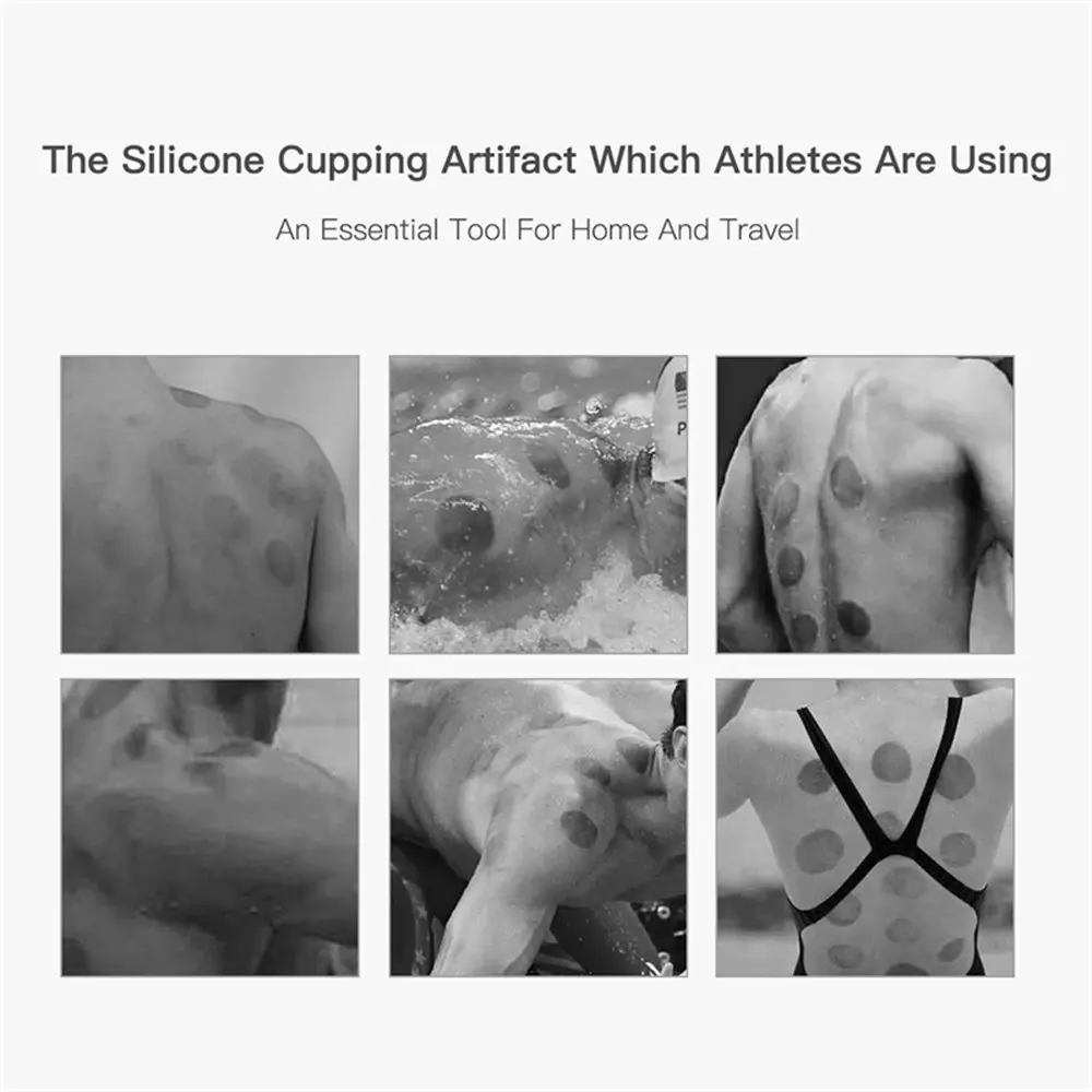 Силиконовые китайские медицинские Банки Набор вакуумных чашек комплект для