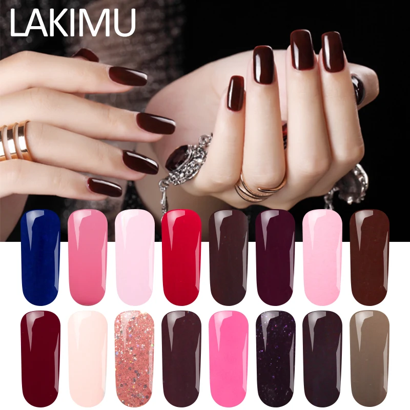 Lakimu Lucky Цвета УФ гель лак для ногтей длительный модные открытые серый серии