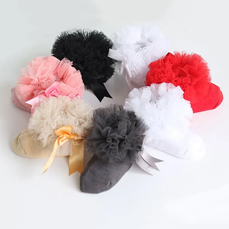 2018 детские носки хлопковые для новорожденных кружевные гетры с оборками Chaussette Bebe