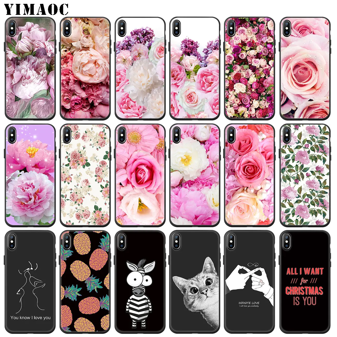 Мягкий силиконовый чехол для iPhone 11 Pro XS Max XR X 6 6S 7 8 Plus 5 5S SE 10 Black Cover | Мобильные