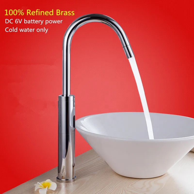 Автоматический сенсорный смеситель антивандальный для раковины|infrared faucet|automatic