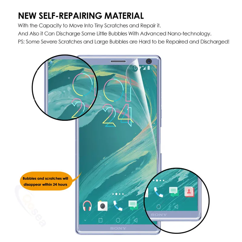 Qosea (3 упаковки) для sony Xperia XA3 Plus защита экрана ультратонкая Передняя пленка XZ4 Compact