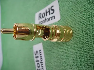 Золотой RCA винт NAKAMICHI без пайки бесплатный аудио кабель Разъем штекер 44A|solderless