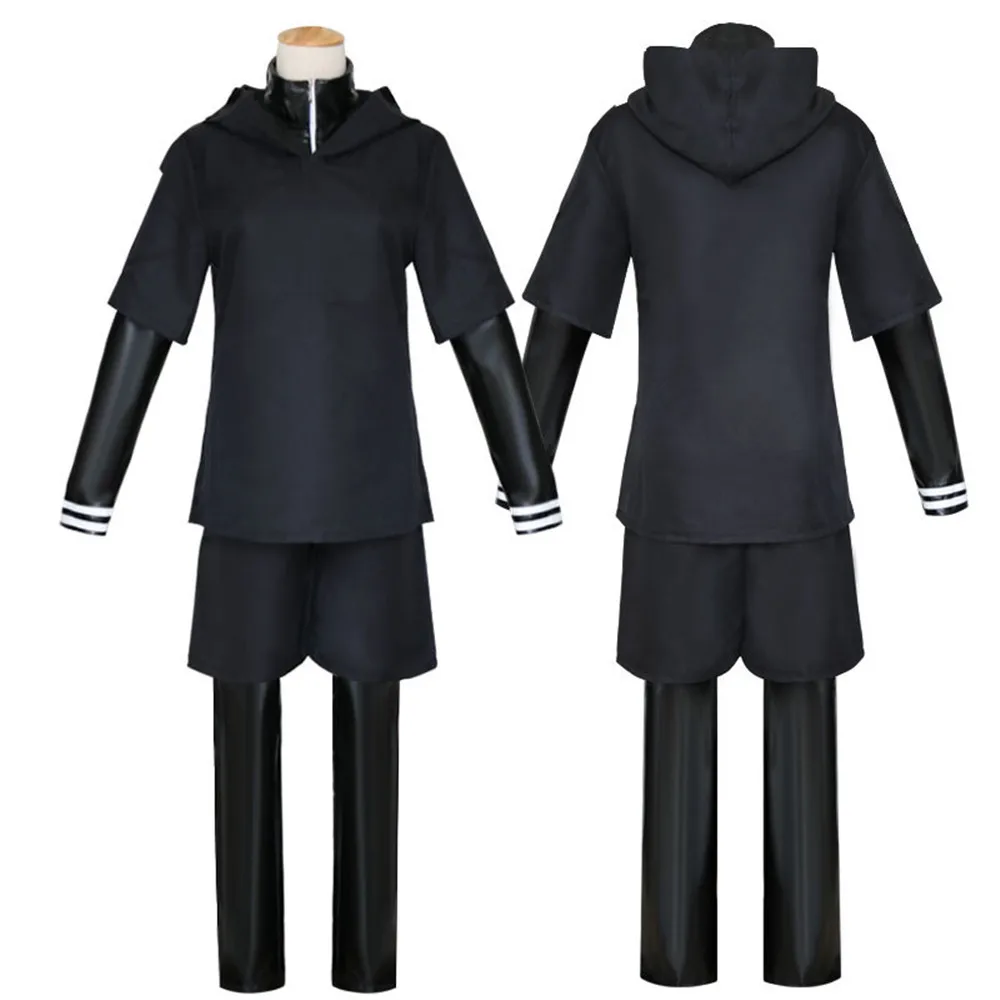 

Kaneki Ken Cosplay Tokyo Ghoul Japanese Anime Top Pants Jacket With Mask Black Adult Men Costume Halloween Costumes tokyo ghoul