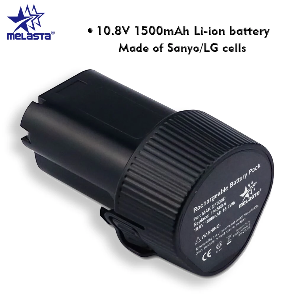 Литий ионный аккумулятор MELASTA 10 8 В 1500 мАч с фирменными ячейками для Makita BL1013 BL1014
