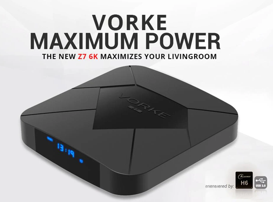Vorke Z7 Android 9,0 tv Box IP tv Smart tv Box Allwinner H6 четырехъядерный 1,8 ГГц 6K HDR 2G/4G ram 3 2G/64G rom HDMI WiFi USB3.0 часы
