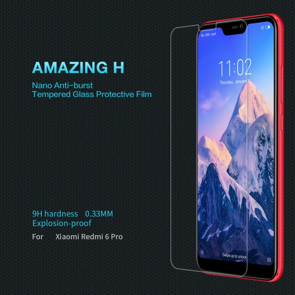 10 шт./лот для Xiaomi Redmi 6 Pro закаленное стекло Nillkin протектор экрана удивительные н Anti