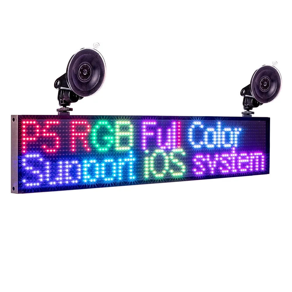 12 В автомобильный P5MM 16*96 точек RGB светодиодный знак Полноцветный Программируемый
