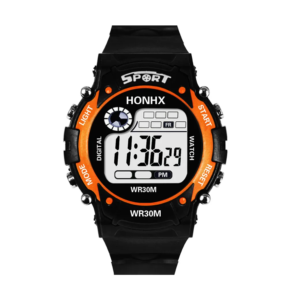 C Модные мужские цифровые часы светодиодный спортивные наручные часы reloj relgio saat relogio цифровой reloj deportivo hombre montre kinder saat - Цвет: C