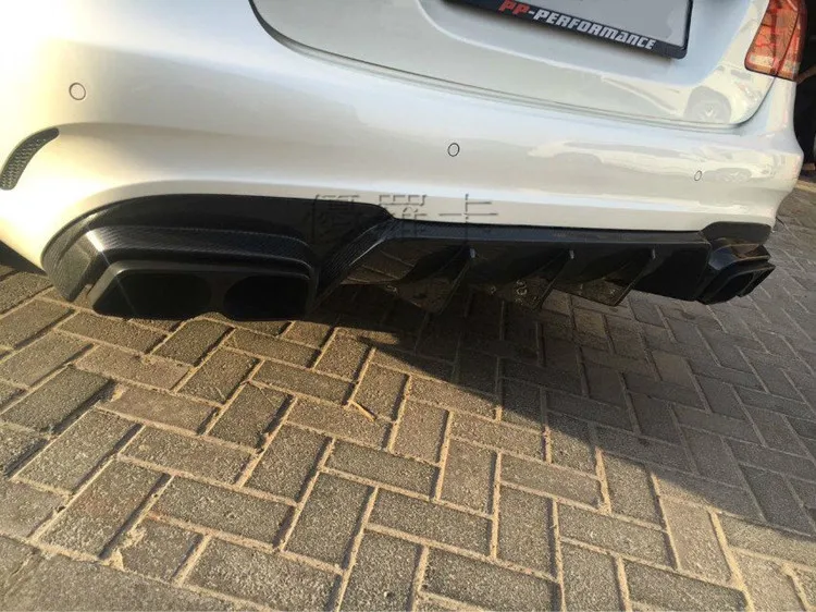 УГЛЕРОДНЫЙ finber диффузор для E63 w212 с наконечниками exhuast w212 AM диффузор и наконечники глушителя углеродный finber материал стиль