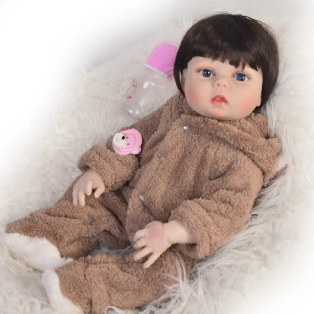 23 &quot57 см полностью силиконовая кукла для новорожденных девочек bebes reborn boneca oyuncak