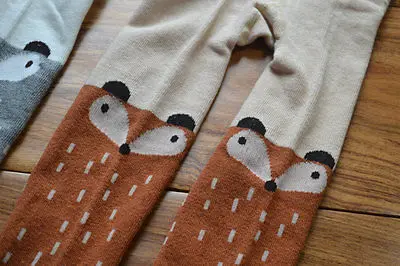 Весна-лето новинка милые детские хлопковые Длинные Носки с рисунком для девочек