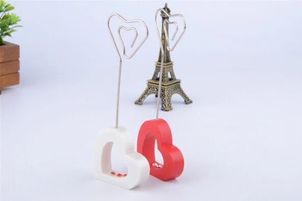 20 шт. красный и белый пустотелый номер сердца меню стол место держатель карты