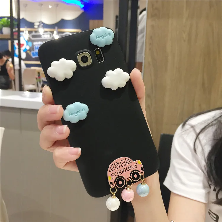 Силиконовые Мягкая мультфильм милый облако шины Чехол для телефона samsung S6