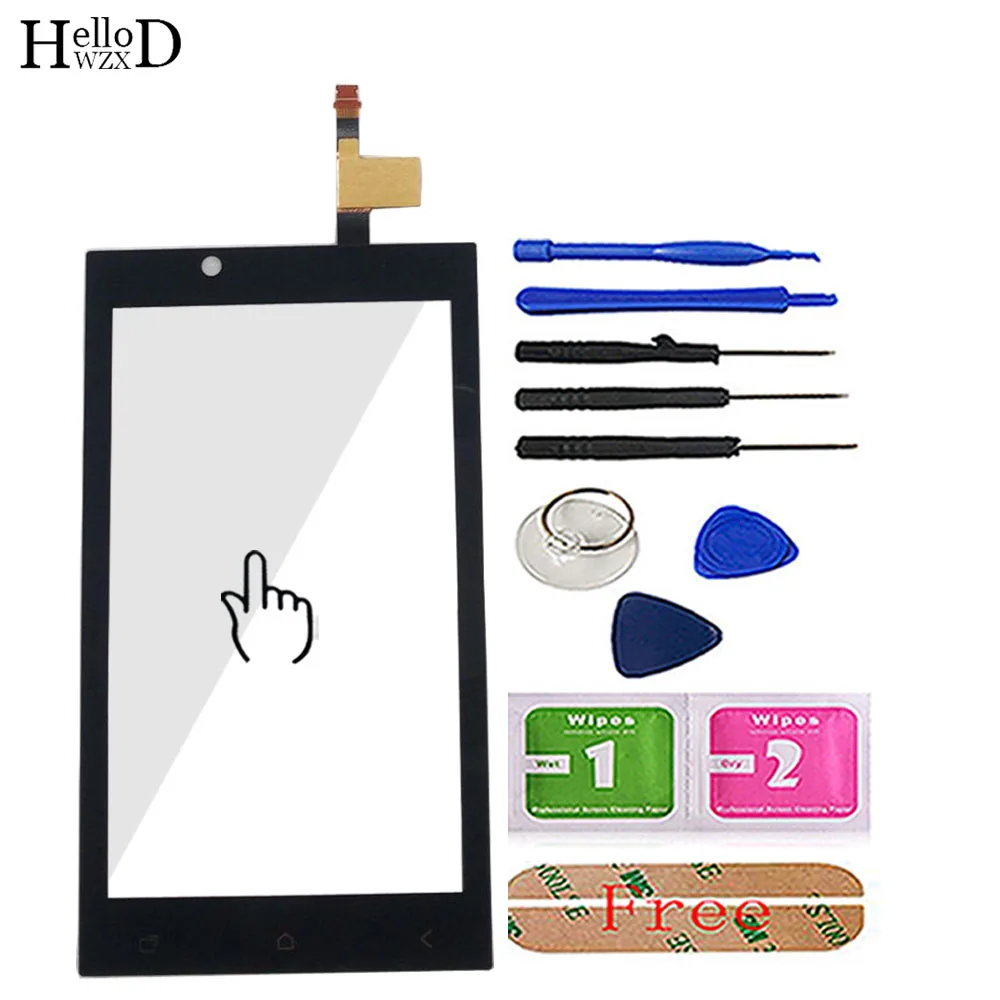 Black With Tools 4," мобильный сенсорный экран стекло для Micromax S300 сенсорный экран дигитайзер панель объектив сенсор Переднее стекло телефон Инструменты клей - Цвет: Black With Tools