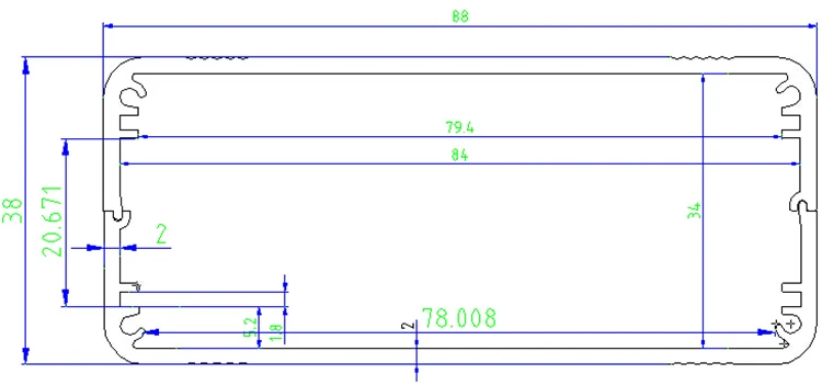 Алюминиевый корпус PCB приборная коробка DIY электронный проект чехол 88 мм * 38 120