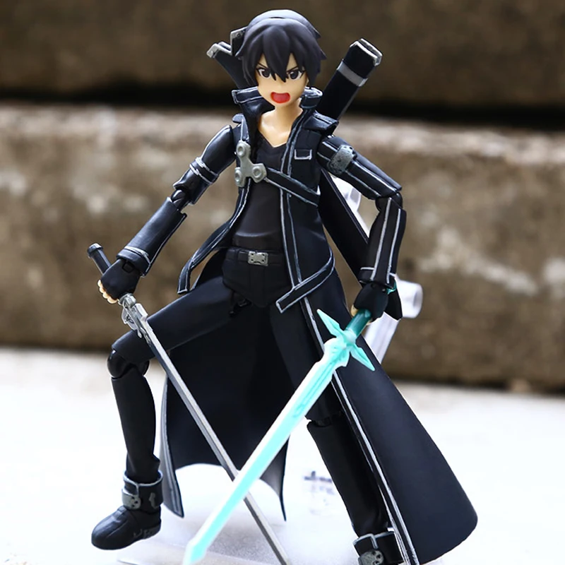 6 "Sword Art онлайн аниме S.A.O Kirito-Kirigaya Kazuto в штучной упаковке 14 см ПВХ фигурка