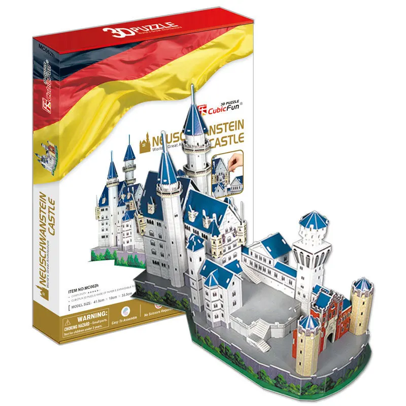 Всемирно известный строительный 3d-пазл германия новый лебединый замок модель