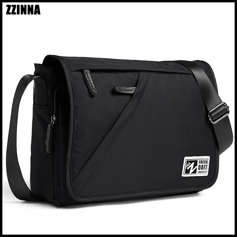 ZZINNA/сумка унисекс Большая вместительная модная Подростковая сумка на плечо