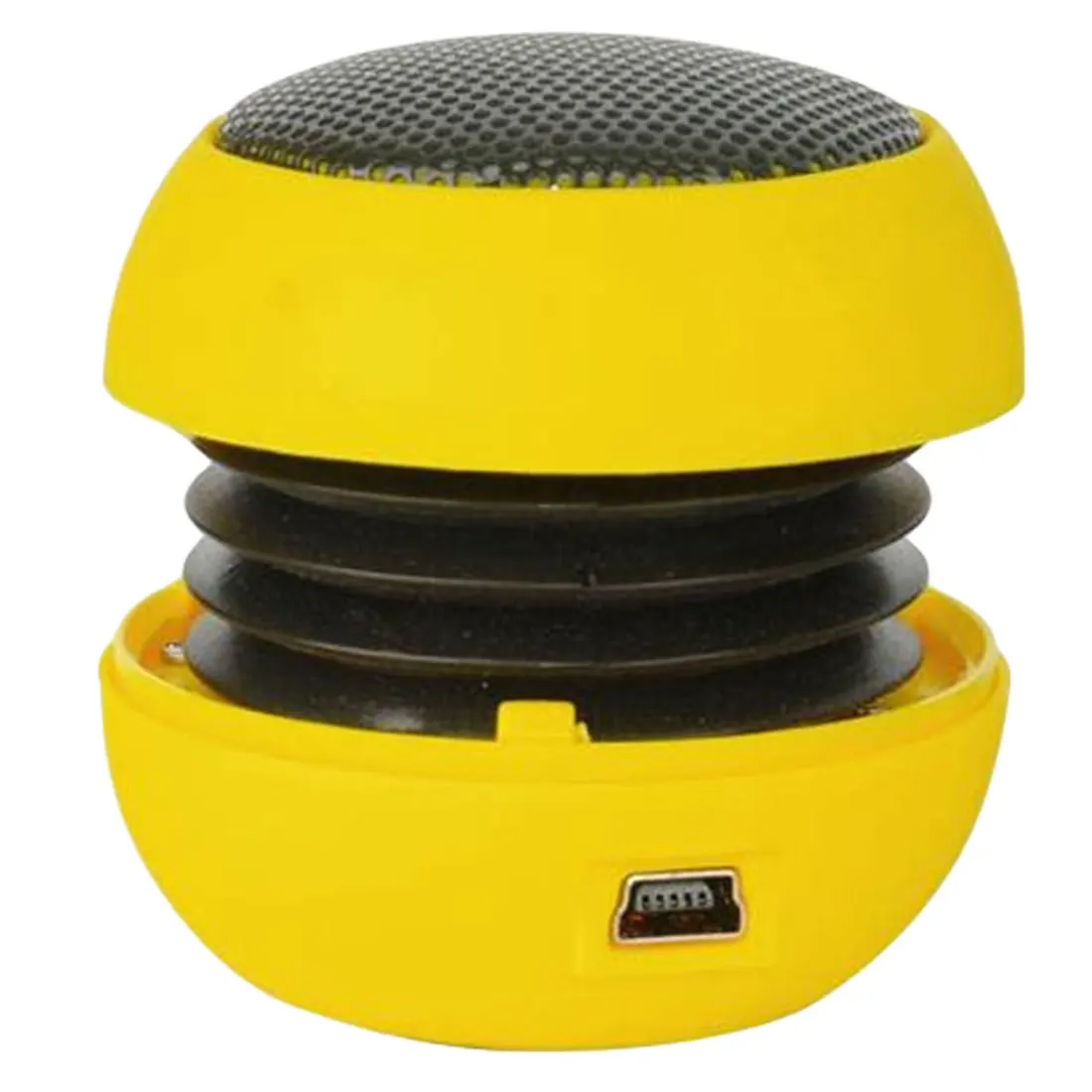 Yellow Портативный Мини Симпатичный динамик Mp3 музыка громкий динамик плеер открытый 3,5 мм модный проводной динамик звуковая коробка для компьютера телефонов - Цвет: Yellow