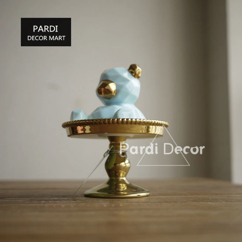 Мини Золотая подставка для тортов десертов Настольная тарелка украшения еды