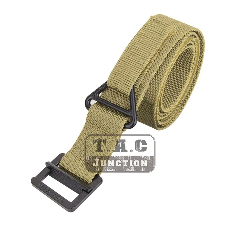 KH Тактический ремень CQB Rigger аварийный страховочный пояс раппель поясной ремень 1,5 дюймов лямки с v-образной пряжкой Регулируемый ремень - Цвет: KH