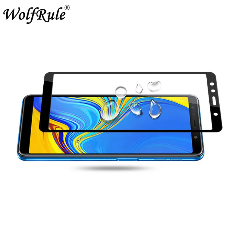 Pel&iacute;cula protectora de pantalla para Samsung Galaxy A7, vidrio templado 2.5D, cubierta completa, A750, 2018, 2018, 2 uds.-2