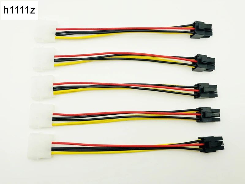 5 шт. дропшиппинг 4Pin Molex к 6Pin PCI Express PCIE видеокарта адаптер кабель для биткоина