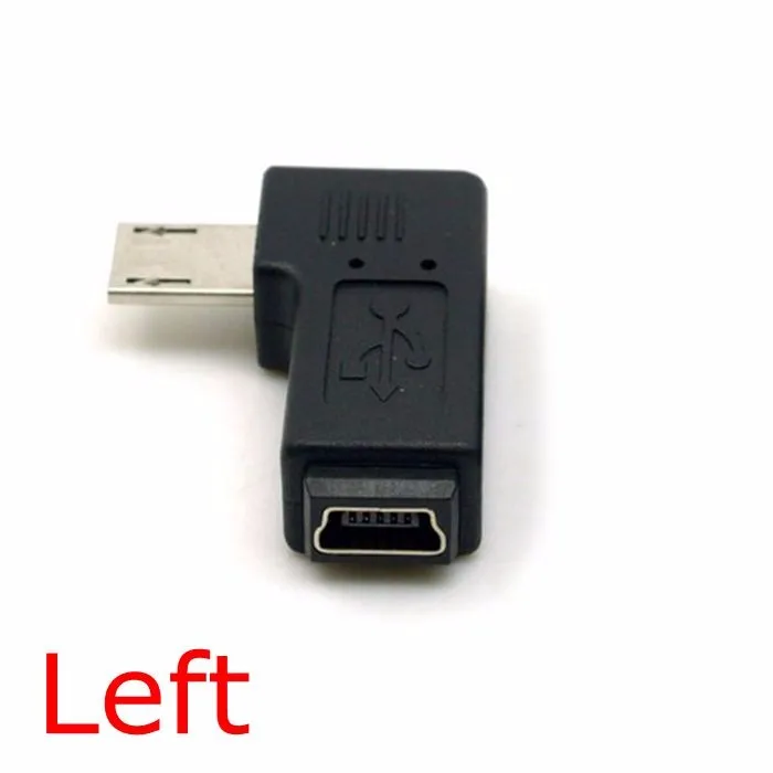 Длинный разъем 9 мм 90 градусов левый и правый угол Micro USB 5 контактный папа мини